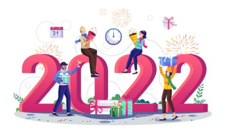 2022新年人物场景插画B